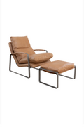 Ambassador Leather Chair Set in Dune
