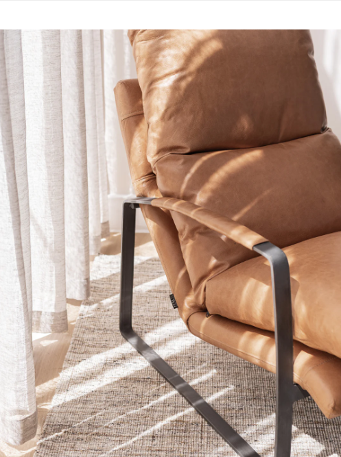 Ambassador Leather Chair Set in Dune