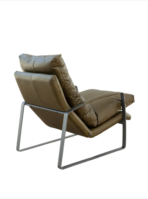 Ambassador Leather Chair Set in Evergreen