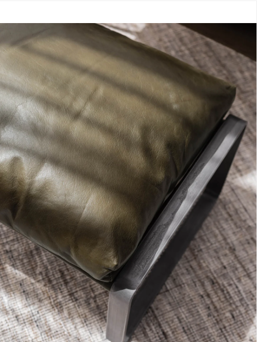 Ambassador Leather Chair Set in Evergreen