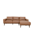 Enzo Chaise Sofa Right in Tan