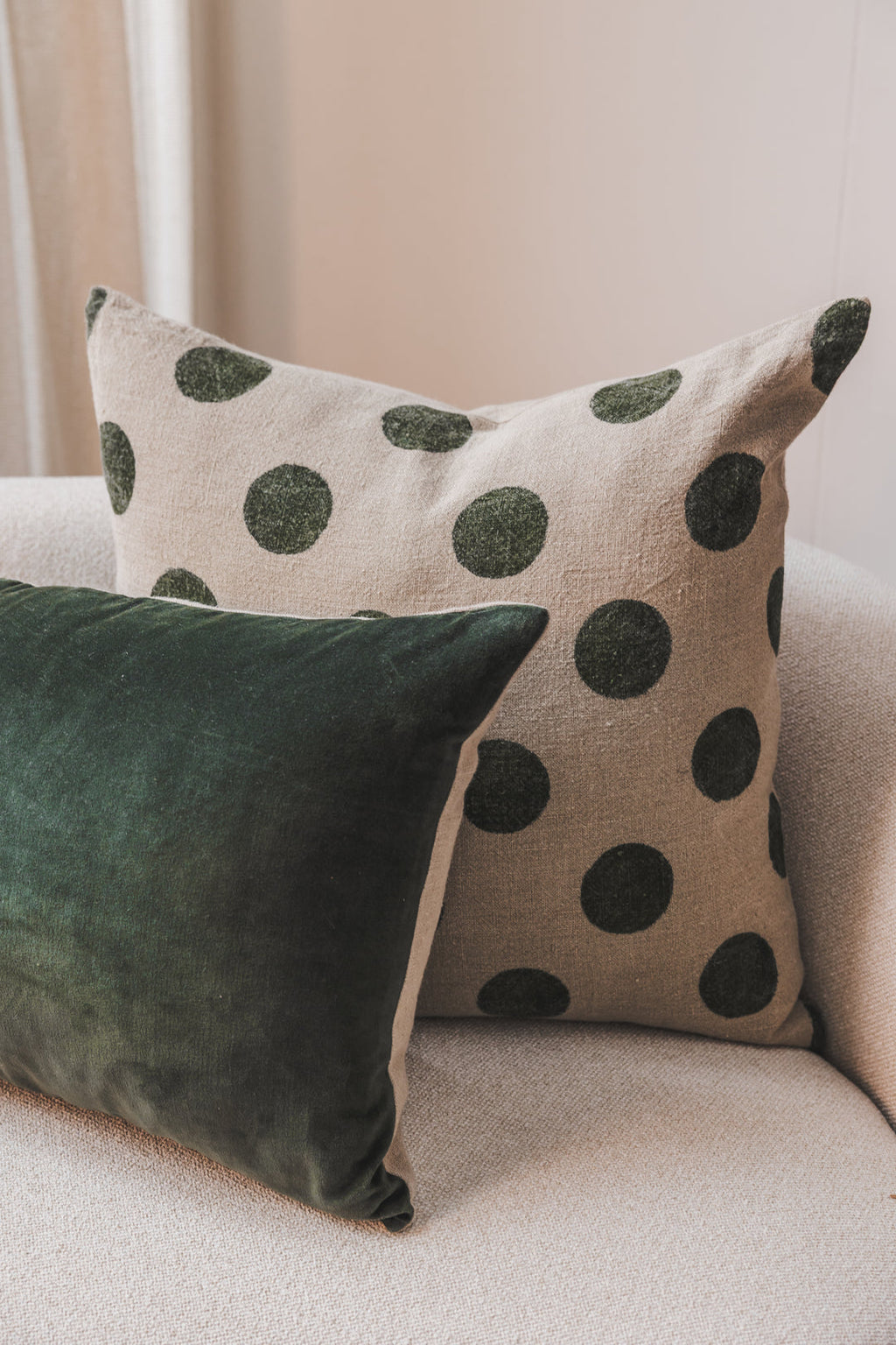 Artisanal Handwoven Velvet Linen Scatter