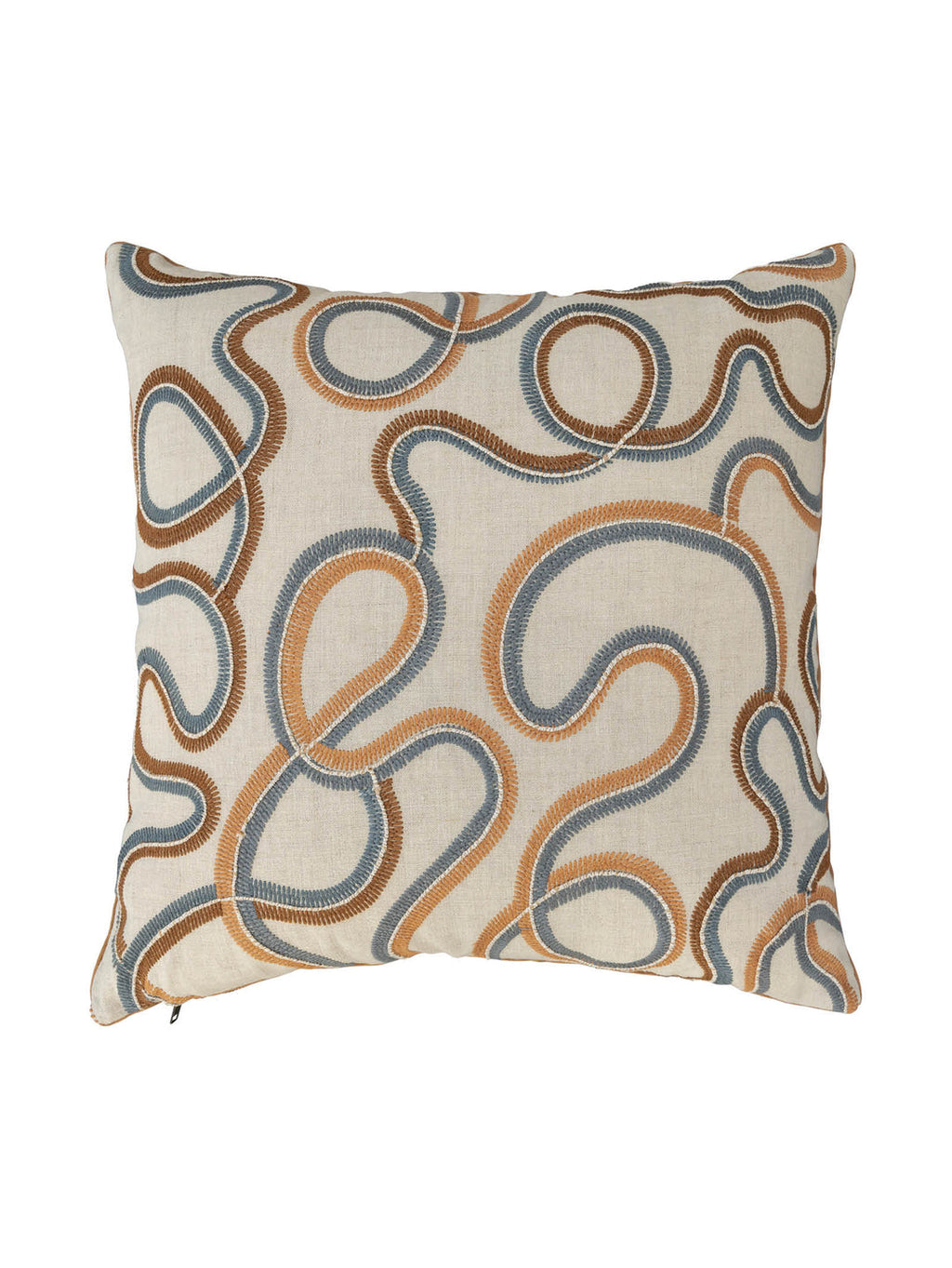 Medina Scatter in Horizon Moroccan-inspired embroidered linen scatters