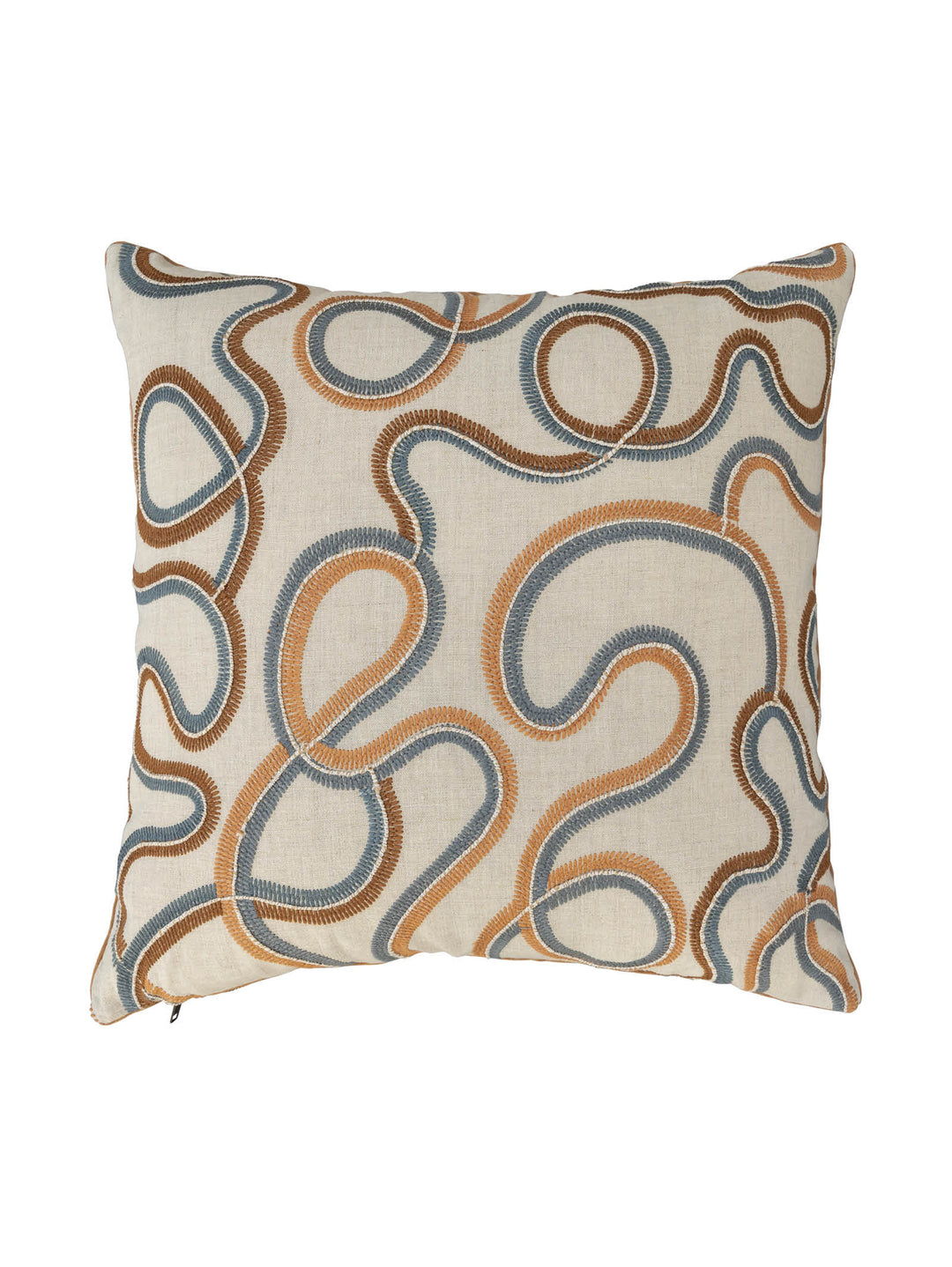 Medina Scatter in Horizon Moroccan-inspired embroidered linen scatters