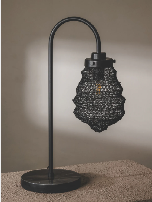 Rookery Bedside Lamp in Black Starling