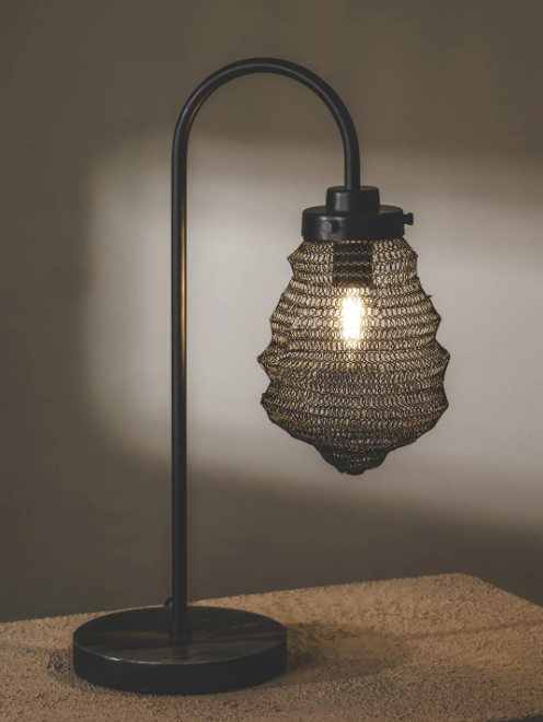 Rookery Bedside Lamp in Black Starling